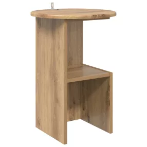   vidaXL Oldal asztal Kézműves Tölgy Ø 39,5 x 55 cm Szerelt Fa
