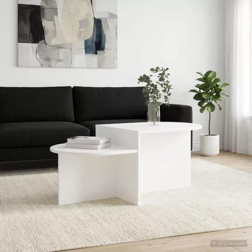 vidaXL Dohányzóasztal Fehér 100 x 50 x 40 cm Szerelt Fa