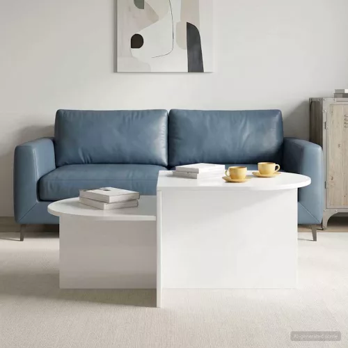 vidaXL Dohányzóasztal Magasfényű Fehér 100 x 50 x 40 cm Szerelt Fa