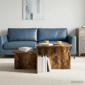   vidaXL Dohányzóasztal Füstös Tölgy 100 x 50 x 40 cm Szerelt Fa