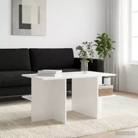 vidaXL Dohányzóasztal Fehér 87 x 50 x 45 cm Mérnöki fa