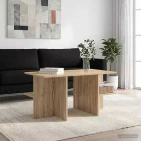   vidaXL Dohányzóasztal Sonoma Tölgy 87 x 50 x 45 cm Mérnöki fa