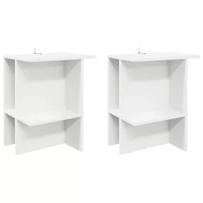   vidaXL Dohányzóasztal 2 pcs Fehér 40 x 30 x 49 cm Szerelt Fa