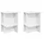 vidaXL Dohányzóasztal 2 pcs Fehér 40 x 30 x 49 cm Szerelt Fa