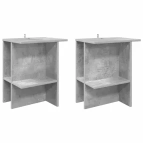   vidaXL Dohányzóasztal 2 pcs Betonszürke 40 x 30 x 49 cm Szerelt Fa