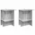 vidaXL Dohányzóasztal 2 pcs Szürke Sonoma 40 x 30 x 49 cm Szerelt Fa