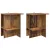 vidaXL Dohányzóasztal 2 pcs Antik Fa 40 x 30 x 49 cm Szerelt Fa