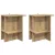 vidaXL Dohányzóasztal 2 pcs Kézműves Tölgy 40 x 30 x 49 cm Szerelt Fa