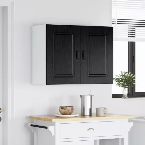 vidaXL Mosogatógép panel Kalmar Fekete tölgy 80 x 31 x 60 cm Faanyag