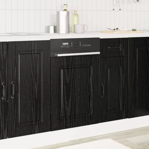vidaXL Mosogatógép panel Kalmar Fekete tölgy 45 x 1,5 x 57 cm Faanyag