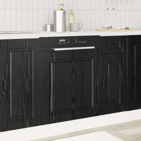   vidaXL Mosogatógép panel Kalmar Fekete tölgy 60 x 1,5 x 57 cm Faanyag