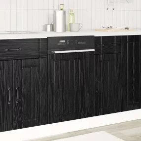   vidaXL Mosogatógép panel ajtóval Lucca Fekete Tölgy 45 x 1,5 x 57 cm