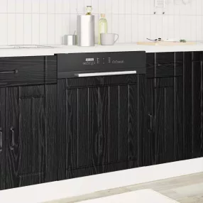   vidaXL Mosogatógép panel ajtóval Lucca Fekete Tölgy 60 x 1,5 x 57 cm