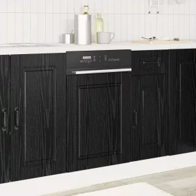   vidaXL Mosogatógép panel ajtóval Fekete tölgy 45 x 1,5 x 57 cm Faanyag