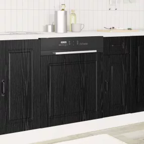   vidaXL Mosogatógép panel ajtóval Fekete tölgy 60 x 1,5 x 57 cm Faanyag