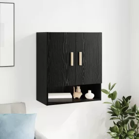 vidaXL Fali Szekrény Fekete tölgy 60 x 31 x 70 cm Faanyag