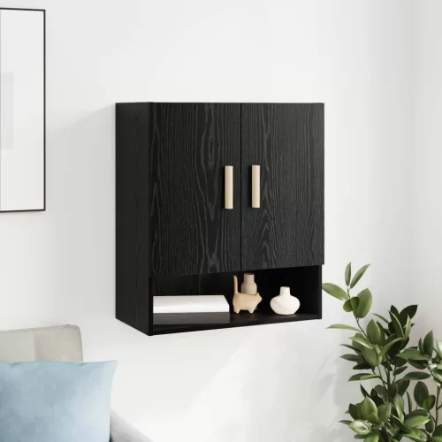 vidaXL Fali Szekrény Fekete tölgy 60 x 31 x 70 cm Faanyag