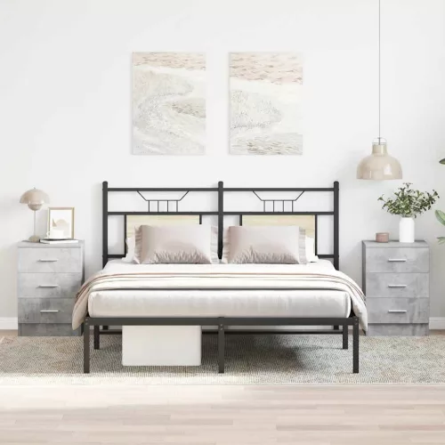 2 db betonszürke szerelt fa éjjeliszekrény 38 x 35 x 56 cm