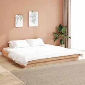 Ágykeret Természetes 200 x 200 cm Tömör fenyőfa