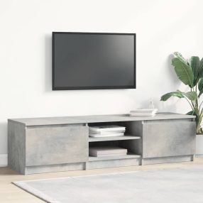 betonszürke szerelt fa TV-szekrény 140 x 40 x 35,5 cm