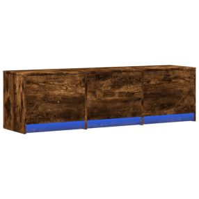   vidaXL TV szekrény leddel Füstölt tölgy 140 x 34 x 40 cm Faanyag