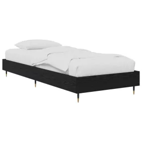 vidaXL Ágykeret Fekete Tölgy 80 x 200 cm Szerelt Fa
