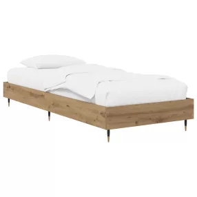   vidaXL Ágykeret Kézműves Tölgy színű 80 x 200 cm Szerelt Fa