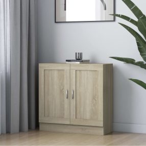   sonoma tölgy színű szerelt fa könyvszekrény 82,5x30,5x80 cm