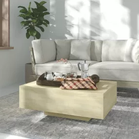   sonoma tölgy színű szerelt fa dohányzóasztal 80 x 55 x 31 cm