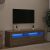 sonoma tölgy színű TV-szekrény LED-lámpákkal 120 x 35 x 40 cm