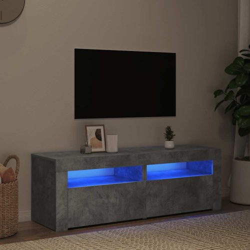 vidaXL betonszürke TV-szekrény LED-lámpákkal 120 x 35 x 40 cm