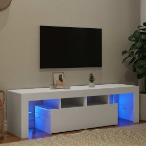   vidaXL fehér TV-szekrény LED-lámpákkal 140 x 36,5 x 40 cm
