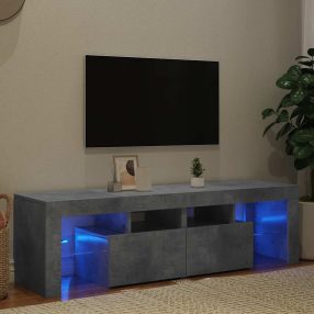   vidaXL betonszürke TV-szekrény LED-lámpákkal 140 x 36,5 x 40 cm