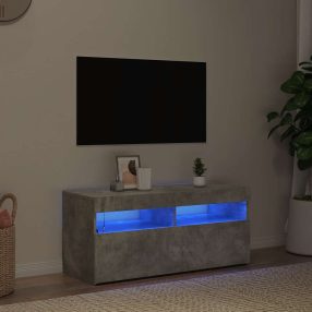   vidaXL betonszürke TV-szekrény LED-világítással 90 x 35 x 40 cm