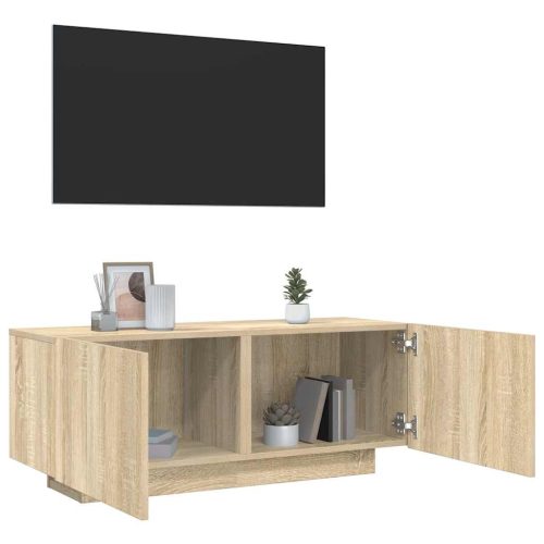 sonoma tölgyszínű szerelt fa TV-szekrény 100 x 35 x 40 cm