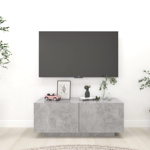  betonszürke forgácslap TV-szekrény 100 x 35 x 40 cm