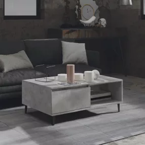   vidaXL betonszürke szerelt fa dohányzóasztal 90 x 60 x 35 cm