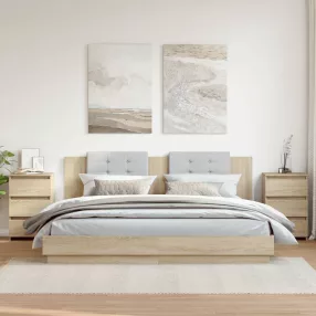   2 db sonoma tölgy színű szerelt fa éjjeliszekrény 40x35x62,5 cm