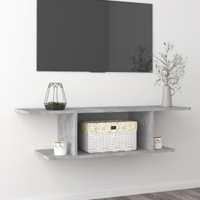   betonszürke falra szerelhető TV-szekrény 103 x 30 x 26,5 cm