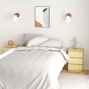 2 db tömör fenyőfa éjjeliszekrény 40 x 29,5 x 64 cm