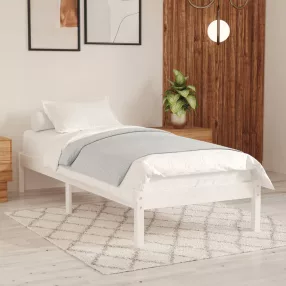 vidaXL fehér tömör fenyőfa ágykeret 90x200 cm