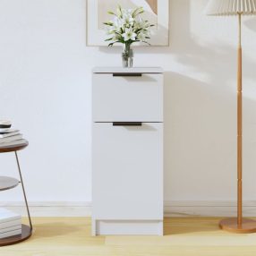 fehér szerelt fa tálalószekrény 30 x 30 x 70 cm