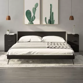 2 db fekete éjjeliszekrény 40 x 36 x 65 cm