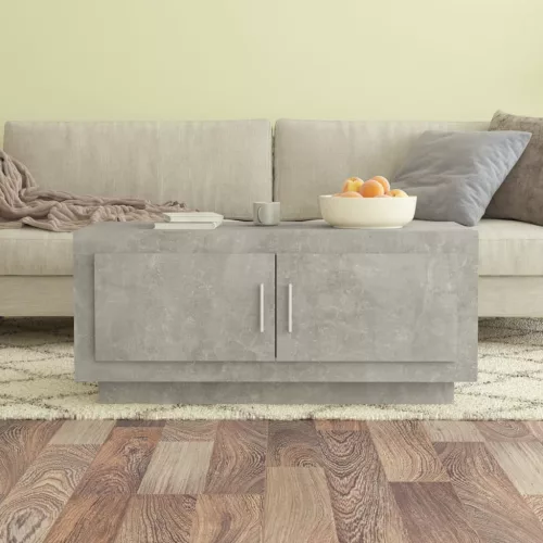 vidaXL betonszürke szerelt fa dohányzóasztal 102x 50 x 45 cm