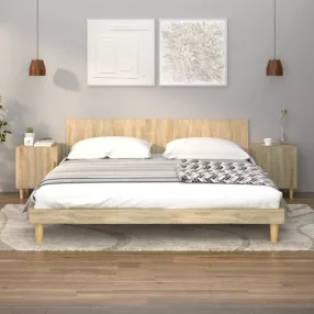 2 db sonoma tölgy színű szerelt fa éjjeliszekrény