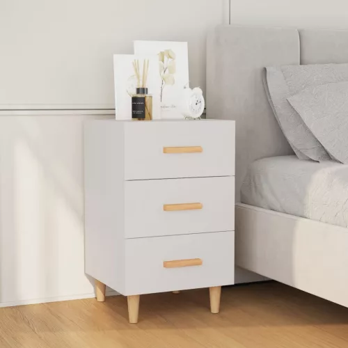 fehér szerelt fa éjjeliszekrény 40 x 40 x 66 cm