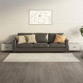   2 db betonszürke dohányzóasztal fémlábakkal 50 x 50 x 40 cm