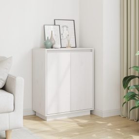 fehér tömör fenyőfa tálalószekrény 60 x 34 x 75 cm