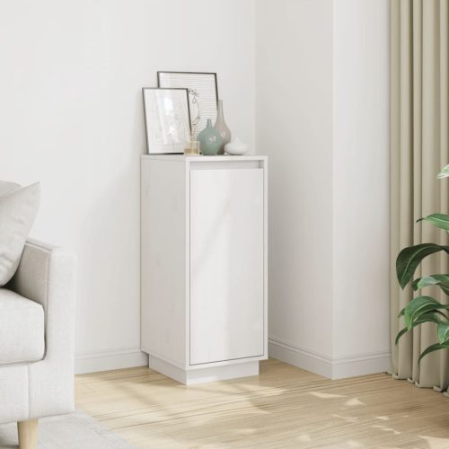 fehér tömör fenyőfa tálalószekrény 31,5 x 34 x 75 cm