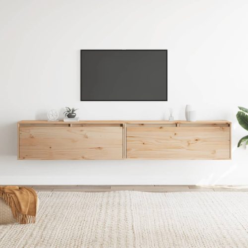2 darab tömör fenyőfa faliszekrény 100 x 30 x 35 cm
